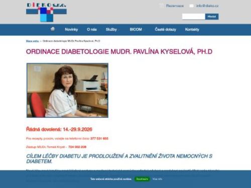 Diabetologická ambulance DIEKO s.r.o. - MUDr. Pavlína Kyselová, Ph.D.
