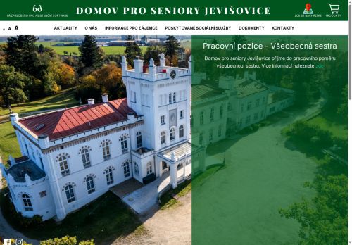 Domov pro seniory Jevišovice, příspěvková organizace nabízí práci na pozici Všeobecná sestra m/ž v obci Jevišovice