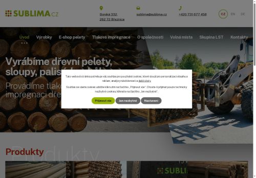 SUBLIMA CZ, s.r.o. nabízí práci na pozici Obsluha technologie na výrobu pelet v obci Březnice