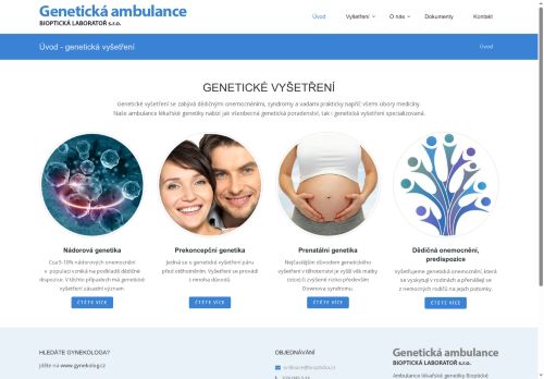 Zobrazit webové stránky Genetická ambulance Bioptická laboratoř s.r.o. - MUDr. Marcel Hasch