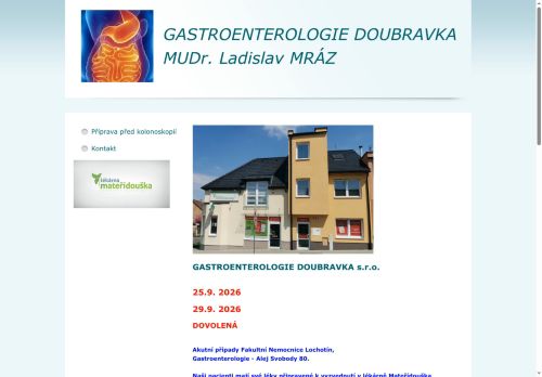 Zobrazit webové stránky Gastroenterologie Doubravka - MUDr. Ladislav Mráz, MUDr. Petr Zdeněk
