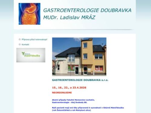 Gastroenterologie Doubravka - MUDr. Ladislav Mráz, MUDr. Petr Zdeněk