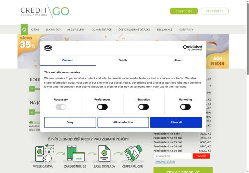 Webové stránky Emma´s credit s.r.o., Praha