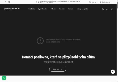 Zobrazit webové stránky Speediance Česko