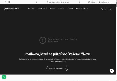 Zobrazit webové stránky Speediance Česko