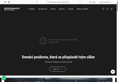 Zobrazit webové stránky Speediance Česko
