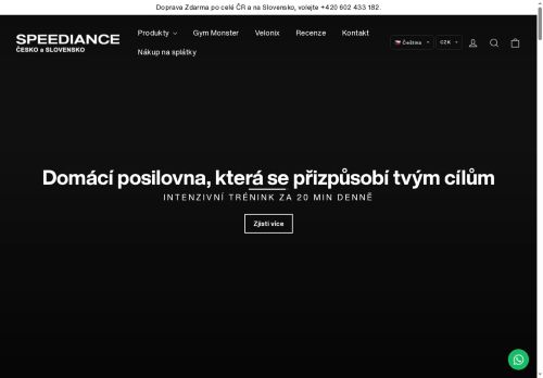 Zobrazit webové stránky Speediance Česko