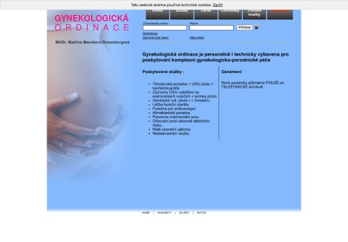 Zobrazit webové stránky Gynekologická ambulance - MUDr. Martina Marešová Rosenbergová