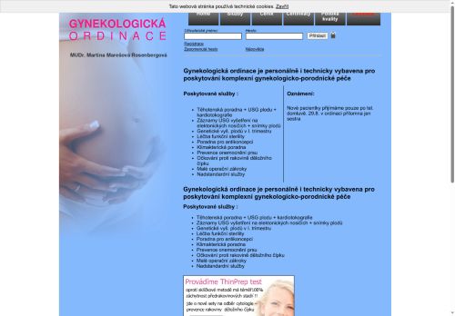 Zobrazit webové stránky Gynekologická ambulance - MUDr. Martina Marešová Rosenbergová