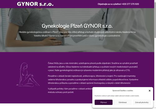Zobrazit webové stránky Gynekologie GYNOR s.r.o. - MUDr. Eva Dřímalová – Pláničková, MUDr. Michaela Blažková, MUDr. Martin Pešek