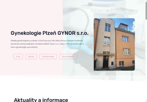 Zobrazit webové stránky Gynekologie GYNOR s.r.o. - MUDr. Eva Dřímalová – Pláničková, MUDr. Michaela Blažková, MUDr. Martin Pešek