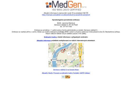 Zobrazit webové stránky Gynekologie MedGen s.r.o. - MUDr. Jaromíra Šubrtová