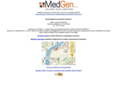Gynekologie MedGen s.r.o. - MUDr. Jaromíra Šubrtová