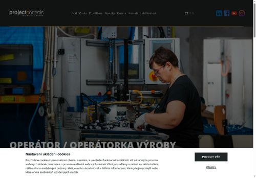 Webové stránky Project Controls spol. s r.o., Kyjov