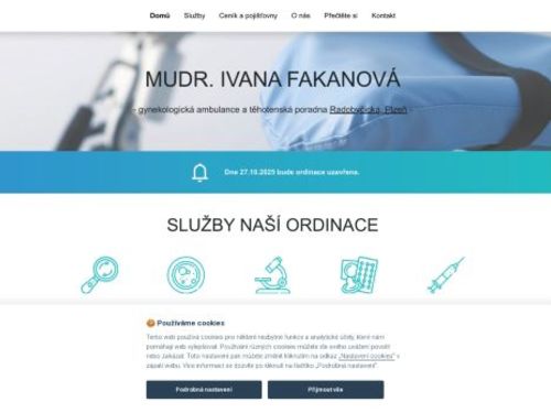 Gynekologická ambulance - MUDr. Ivana Fakanová, MUDr. Luisa Fakanová