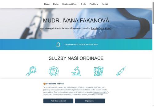 Zobrazit webové stránky Gynekologická ambulance - MUDr. Ivana Fakanová, MUDr. Luisa Fakanová