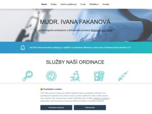 Gynekologická ambulance - MUDr. Ivana Fakanová, MUDr. Luisa Fakanová