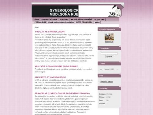 Gynekologická ambulance - MUDr. Soňa Rubášová