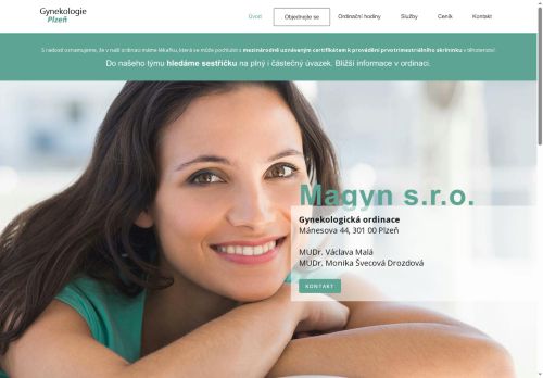 Zobrazit webové stránky Gynekologická ambulance - MUDr. Václava Malá, MUDr. Monika Švecová Drozdová