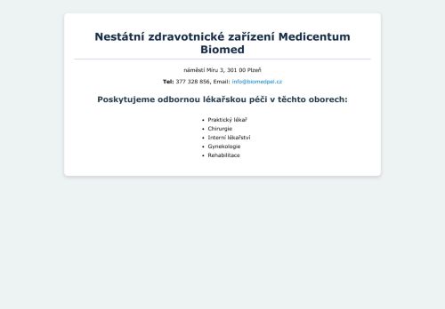 Zobrazit webové stránky Medicentrum Biomed s.r.o. - interní lékařství