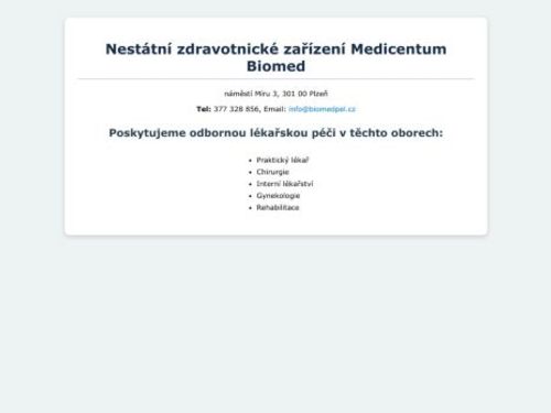 Medicentrum Biomed s.r.o. - rehabilitace