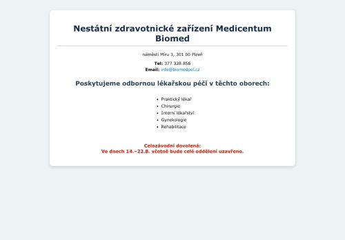 Zobrazit webové stránky Medicentrum Biomed s.r.o. - rehabilitace