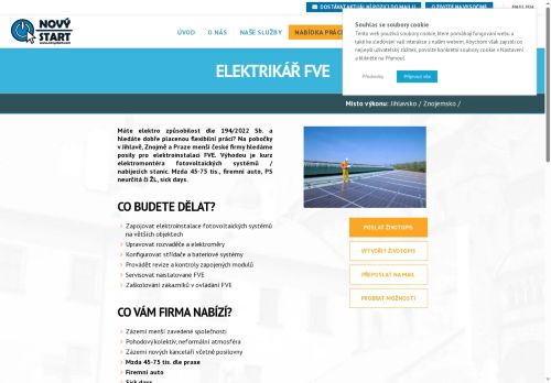 Webové stránky NOVÝ START, personální agentura s.r.o., Jihlava