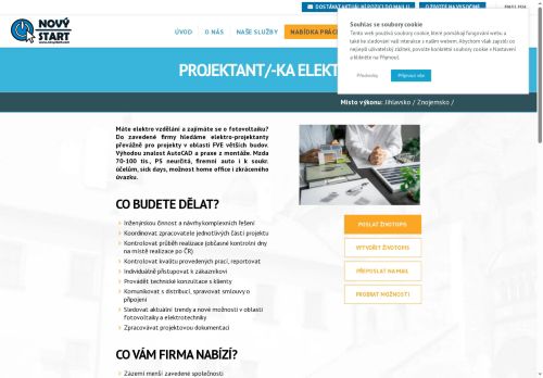 Webové stránky NOVÝ START, personální agentura s.r.o., Jihlava