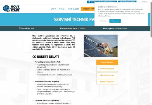 Webové stránky NOVÝ START, personální agentura s.r.o., Jihlava