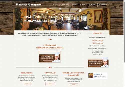 Zobrazit webové stránky Motorest Bonaparte