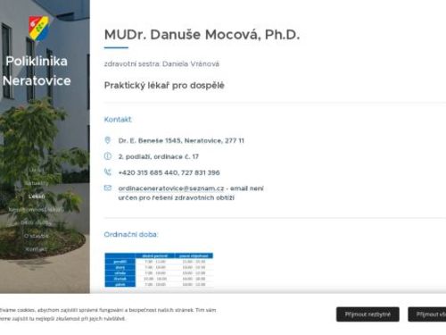 Praktický lékař pro dospělé - VENIA LÉKAŘ s.r.o. - MUDr. Danuše Mocová, Ph.D.