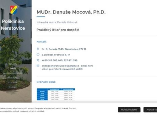 Praktický lékař pro dospělé - VENIA LÉKAŘ s.r.o. - MUDr. Danuše Mocová, Ph.D.