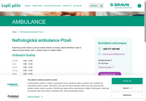 Zobrazit webové stránky B. Braun Avitum s.r.o. - nefrologická ambulance