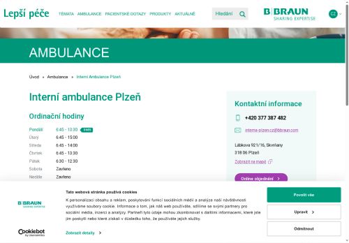 Zobrazit webové stránky B. Braun Avitum s.r.o. - Interní ambulance