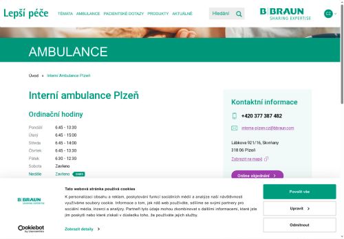 Zobrazit webové stránky B. Braun Avitum s.r.o. - Interní ambulance