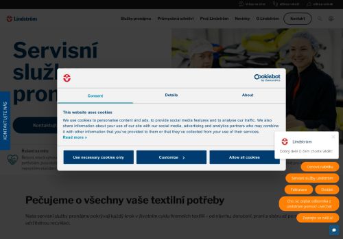 Webové stránky Lindström, Žebrák