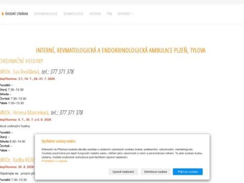 Interní a revmatologická ambulance Fotoric s.r.o. - MUDr. Radka Růžičková