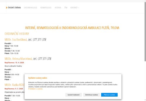 Zobrazit webové stránky Endokrinologická a interní ambulance Fotoric s.r.o. - MUDr. Jana Svobodová