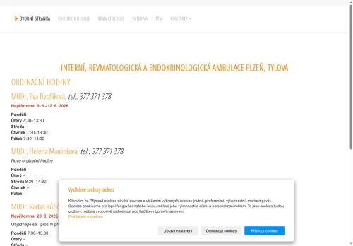 Zobrazit webové stránky Endokrinologická a interní ambulance Fotoric s.r.o. - MUDr. Jana Svobodová