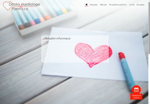 Zobrazit webové stránky Dětská kardiologie Plzeň s.r.o. - MUDr. Petr Jehlička Ph.D., MUDr. Ivana Rušavá