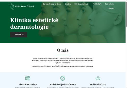 Zobrazit webové stránky Klinika estetické dermatologie - MUDr. Petra Žižková