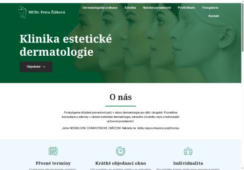 Zobrazit webové stránky Klinika estetické dermatologie - MUDr. Petra Žižková