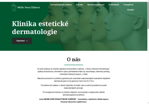 Zobrazit webové stránky Klinika estetické dermatologie - MUDr. Petra Žižková