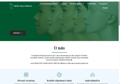 Zobrazit webové stránky Klinika estetické dermatologie - MUDr. Petra Žižková