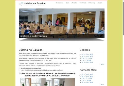 Školní jídelna Brno,Bakalovo nábřeží 8,příspěvková organizace nabízí práci na pozici kuchař/ka v obci Brno