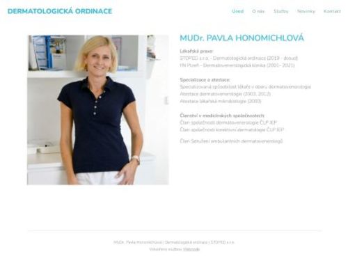 Kožní ordinace - MUDr. Pavla Honomichlová