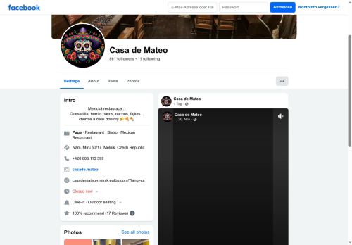 CASA DE MATEO ČESTLICE s.r.o. nabízí práci na pozici Kuchař/ka v obci Čestlice