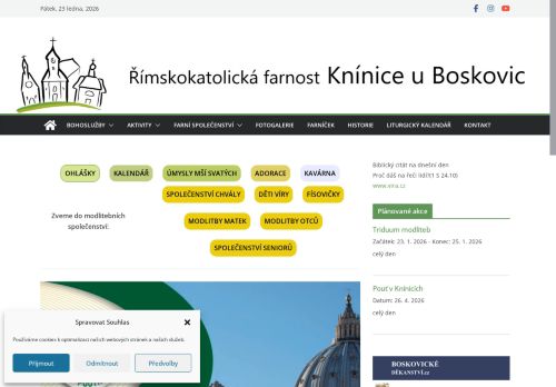 Zobrazit webové stránky Římskokatolická farnost Knínice u Boskovic