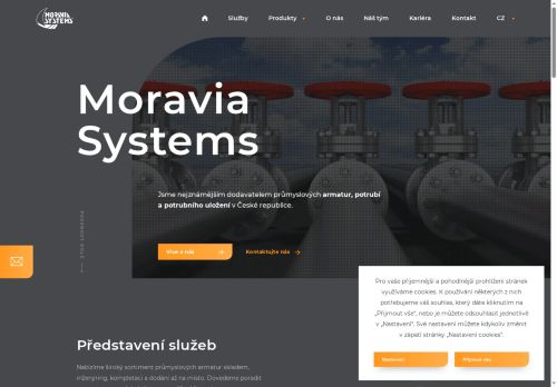 Webové stránky Moravia Systems a.s., Vracov
