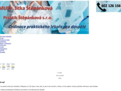 Praktický lékař pro dospělé - MUDr. Jitka Štěpánková
